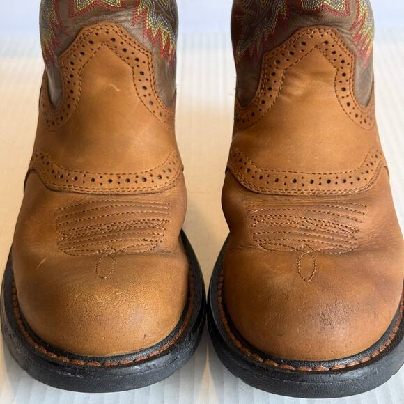 Ariat Kids WorkHog Western Leather Boots Size 4.5 Youth Pull-On Style 10007836 - Picture 3 of 14